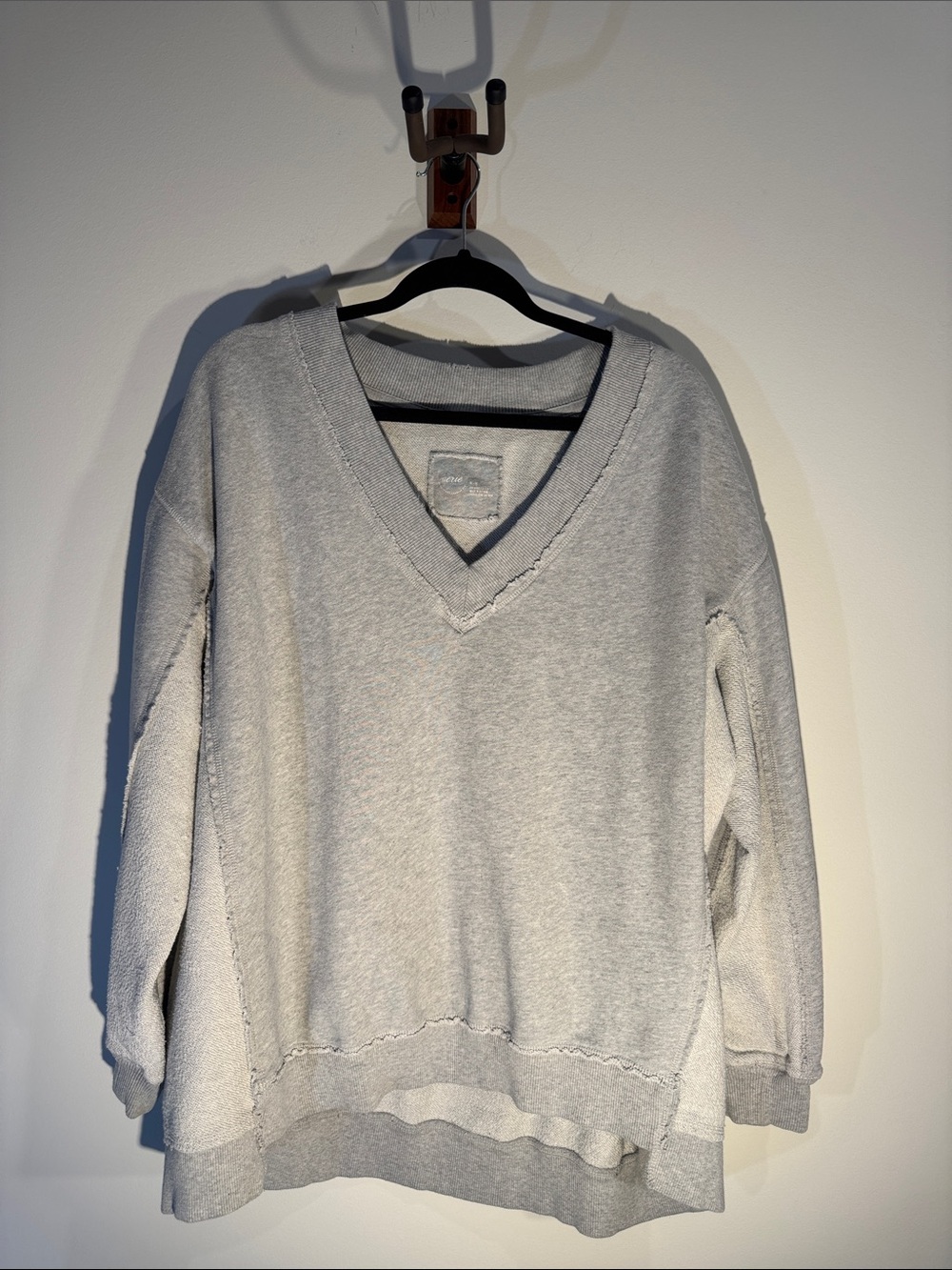 aerie Light Gray V-Neck Sweater